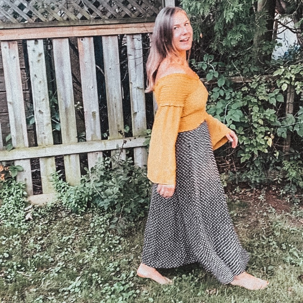vintage sunflower skirt